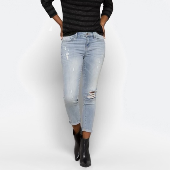 studio blue Denim - Studio Blue Kenova Skinny Roll Cuff Jeans